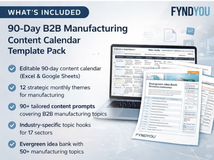 90 Days B2B Manufacturing Content Calendar Template Pack - Image 3