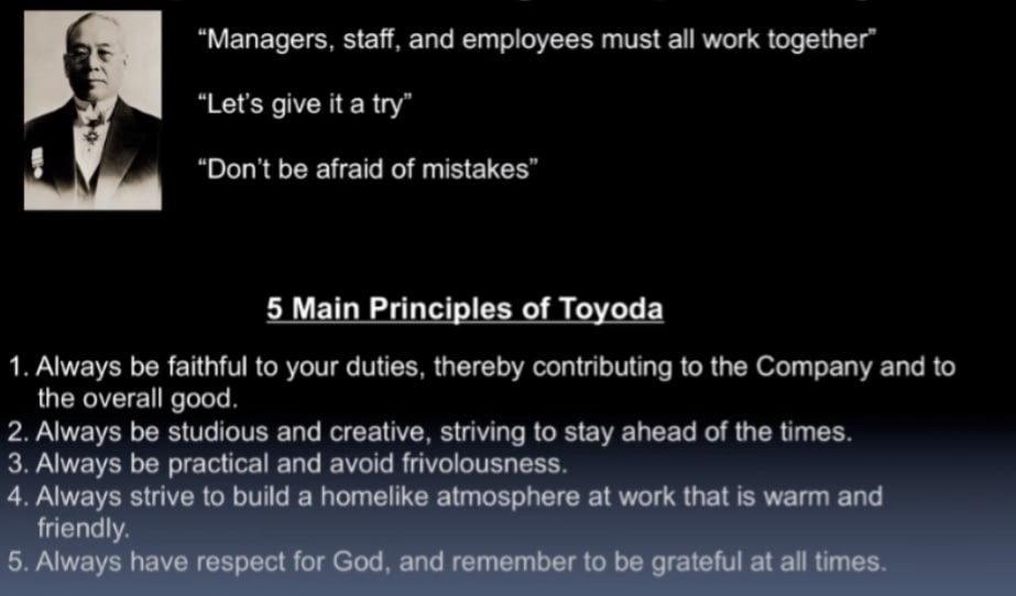 Main Principals of Toyoda