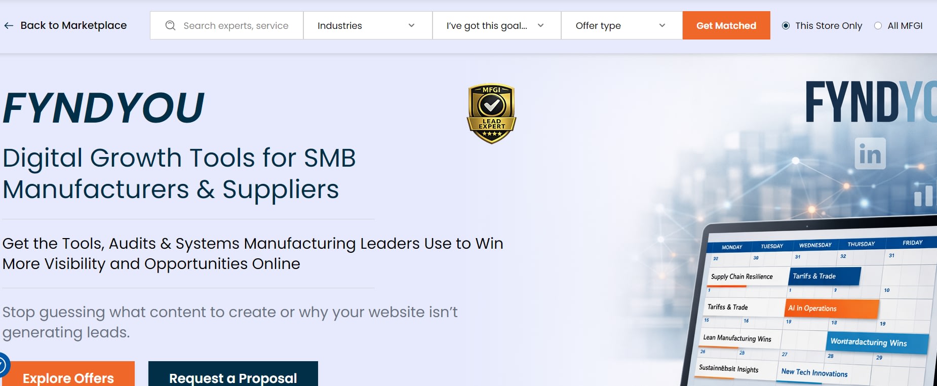 Example storefront preview